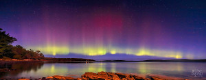 The spectacular colours of the southern lights or Aurora Australis